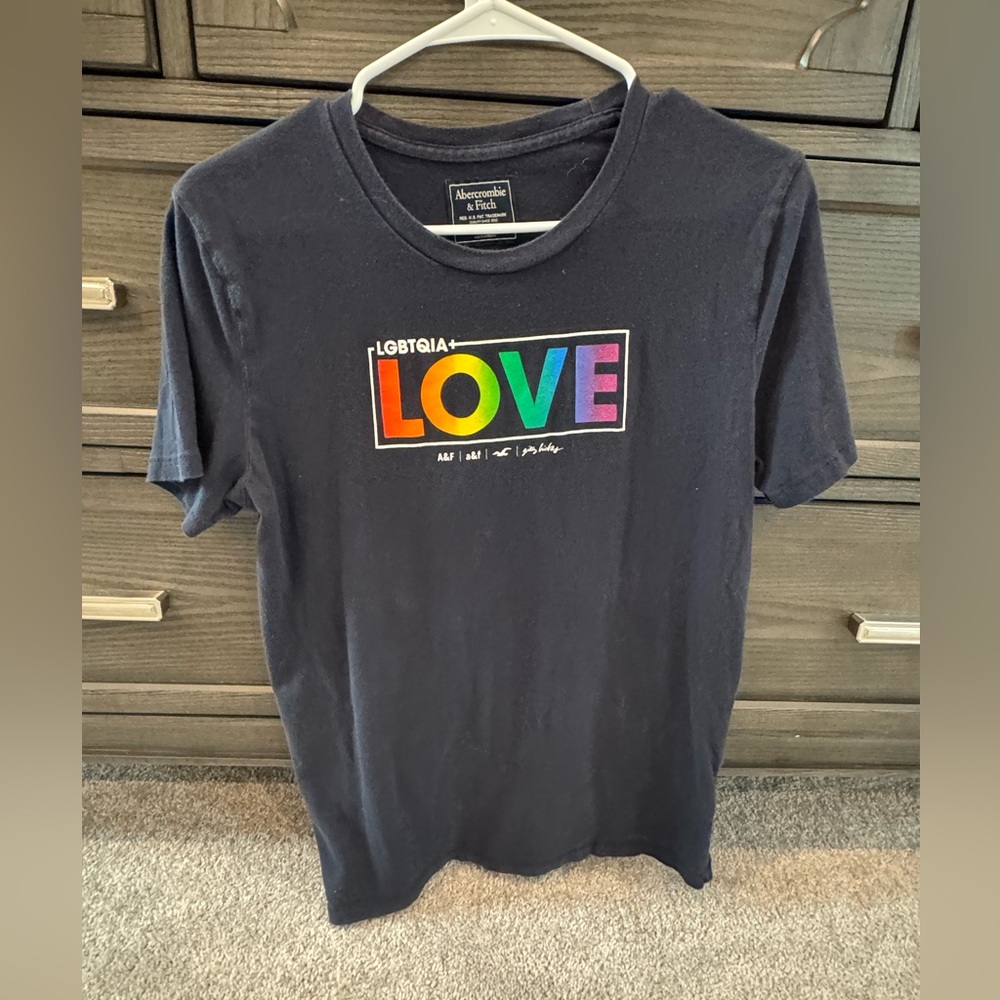 Abercrombie & Fitch LGBTQIA+ Navy Shirt